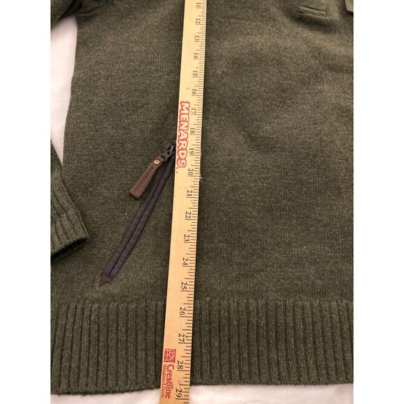Alps & Meters XXL Green Wool-Blend Alpine Guide Sweater Luxury Utility - Picture 5 of 9